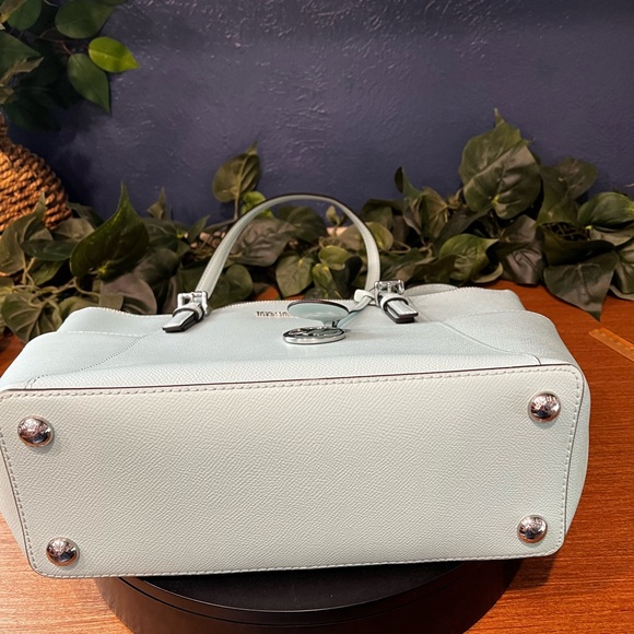 NWT Michael Kors Aqua Jet Set Lg Leather Top Zip Tote - Picture 3 of 8